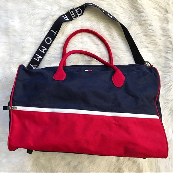 Tommy Hilfiger Handbags - Tommy Hilfiger Spell Out Logo Duffle Carry On Bag